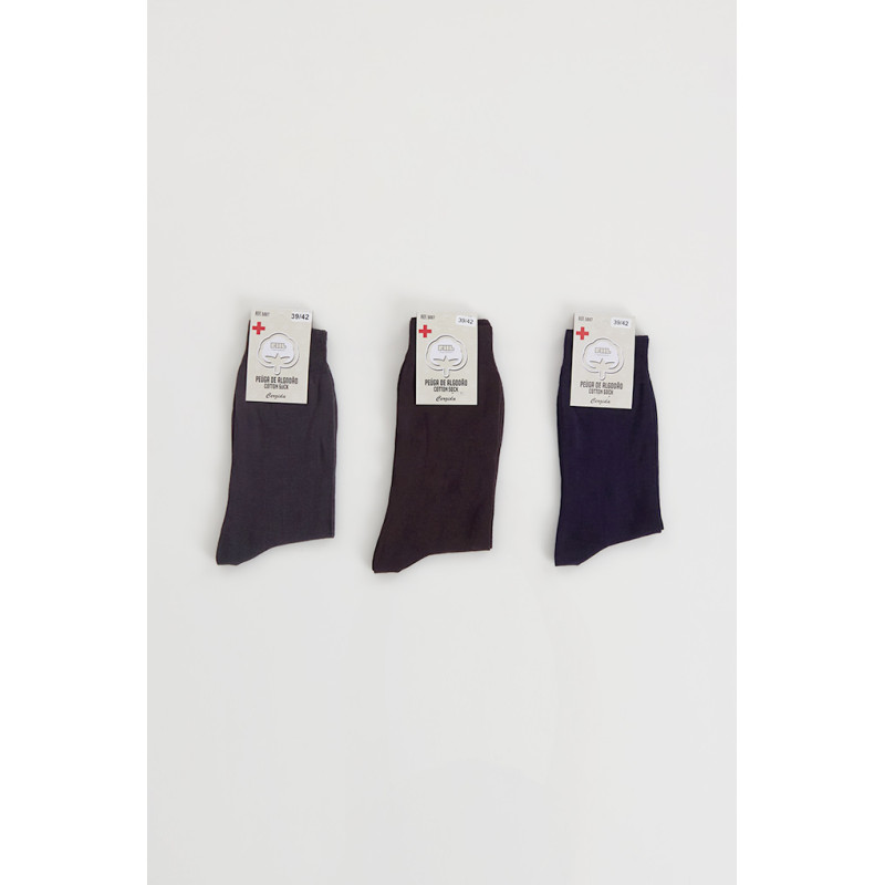 Meias Algodão Cerzidas Homem