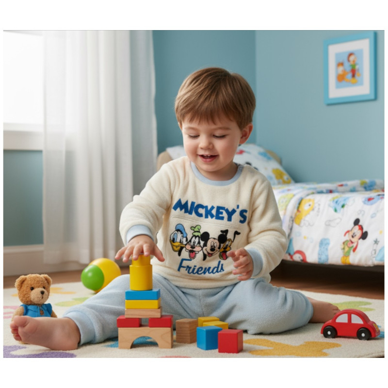 Pijama coralina bebé Mickey